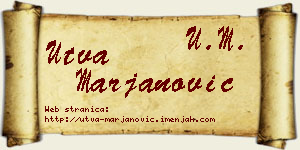 Utva Marjanović vizit kartica